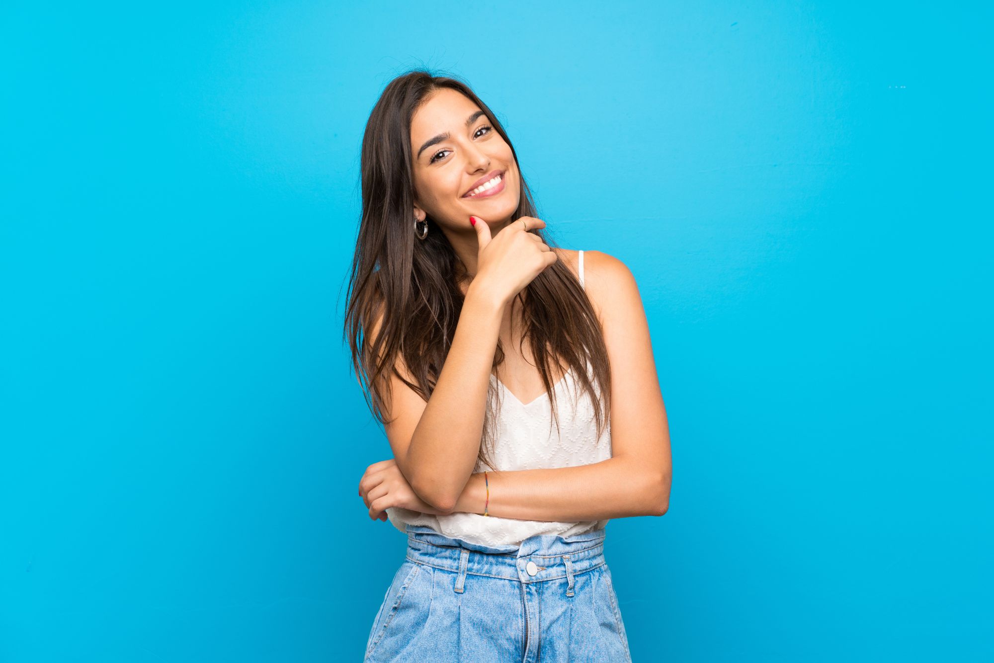 teen smiling in photo